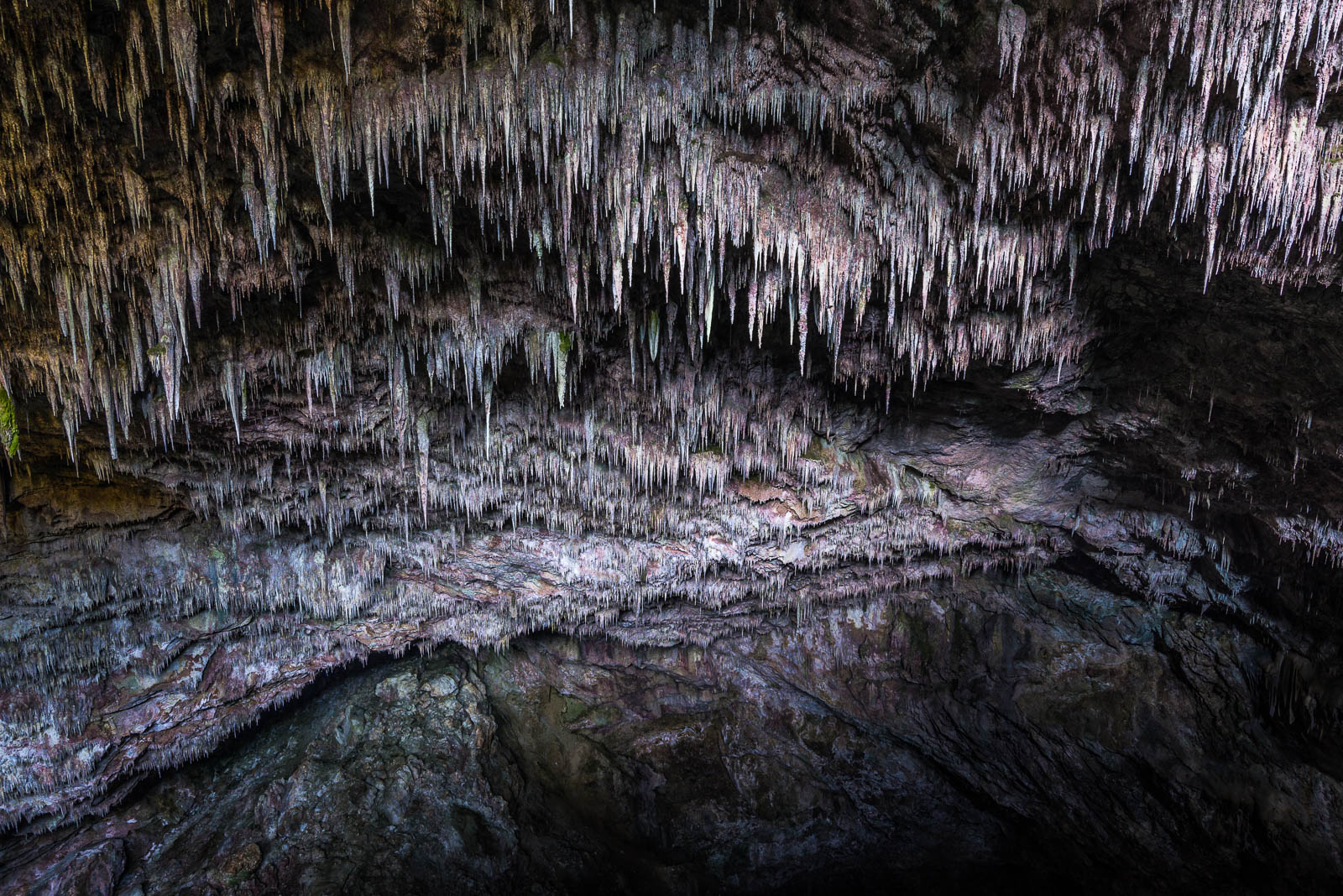 Rawhiti Cave inside stalactite
